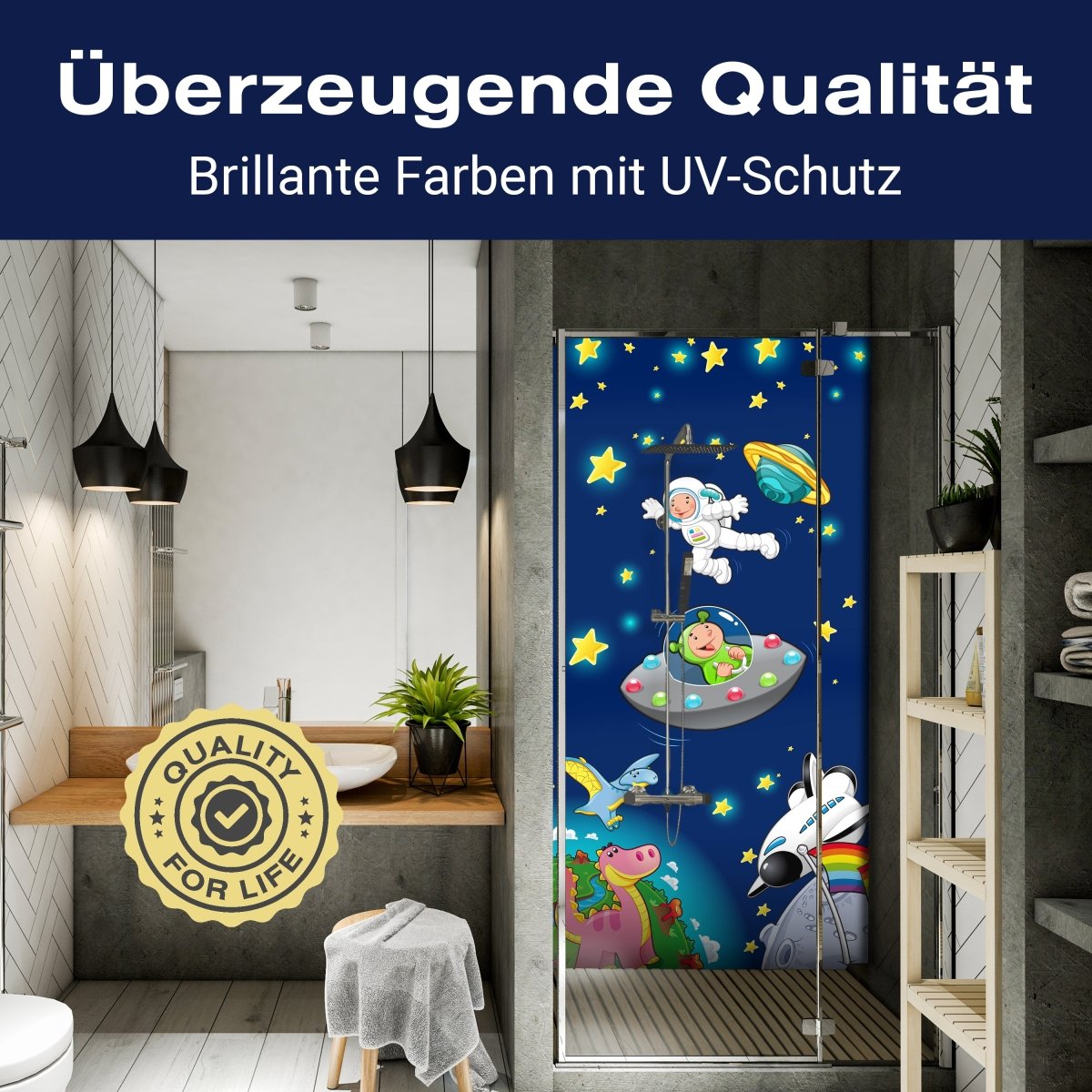 Duschwand Weltall M0431 entdecken - Bild 2 Duschwand Weltall M0431 entdecken - Bild 2