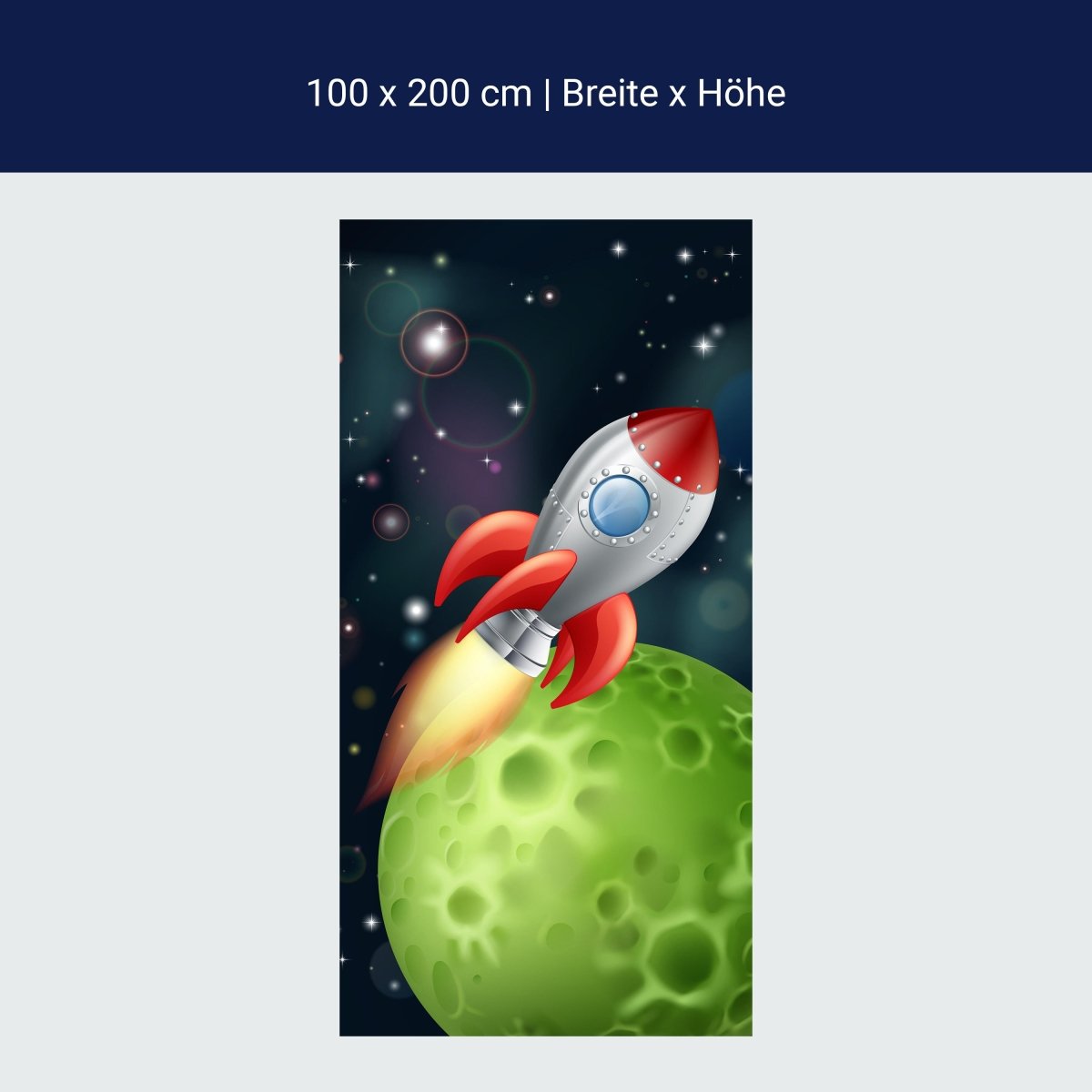 Duschwand Rakete im Weltall M0432 Duschwand Rakete im Weltall M0432