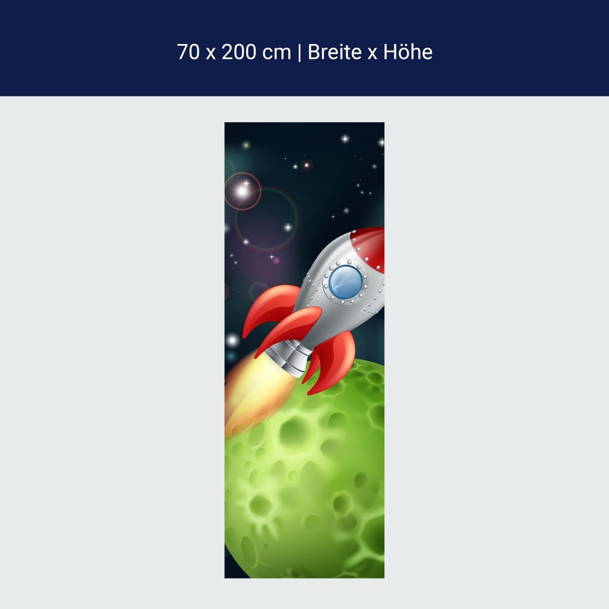 Duschwand Rakete im Weltall M0432 Duschwand Rakete im Weltall M0432