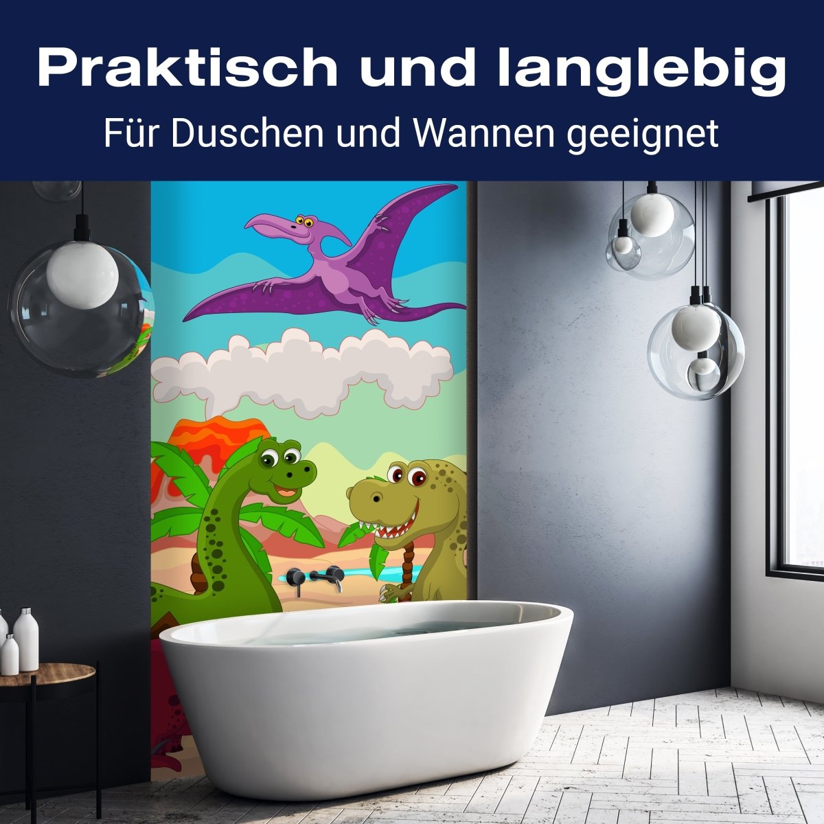 Duschwand Dinosaurier M0433 entdecken - Bild 3 Duschwand Dinosaurier M0433 entdecken - Bild 3