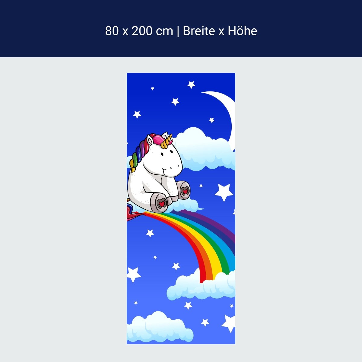 Duschwand Regenbogen-Einhorn M0434 Duschwand Regenbogen-Einhorn M0434