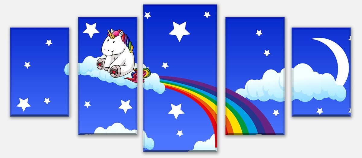 Leinwandbild Mehrteiler Regenbogen-Einhorn M0434 entdecken - Bild 1 Leinwandbild Mehrteiler Regenbogen-Einhorn M0434 entdecken - Bild 1