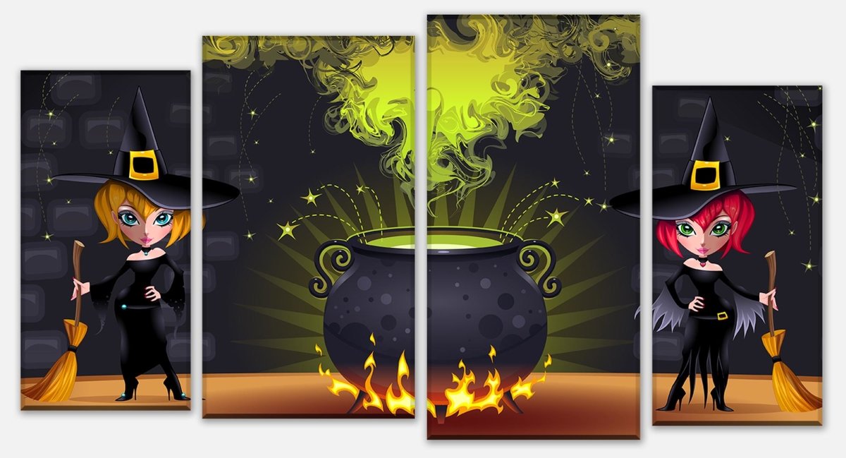Leinwandbild Mehrteiler Hexen M0435 Leinwandbild Mehrteiler Hexen M0435
