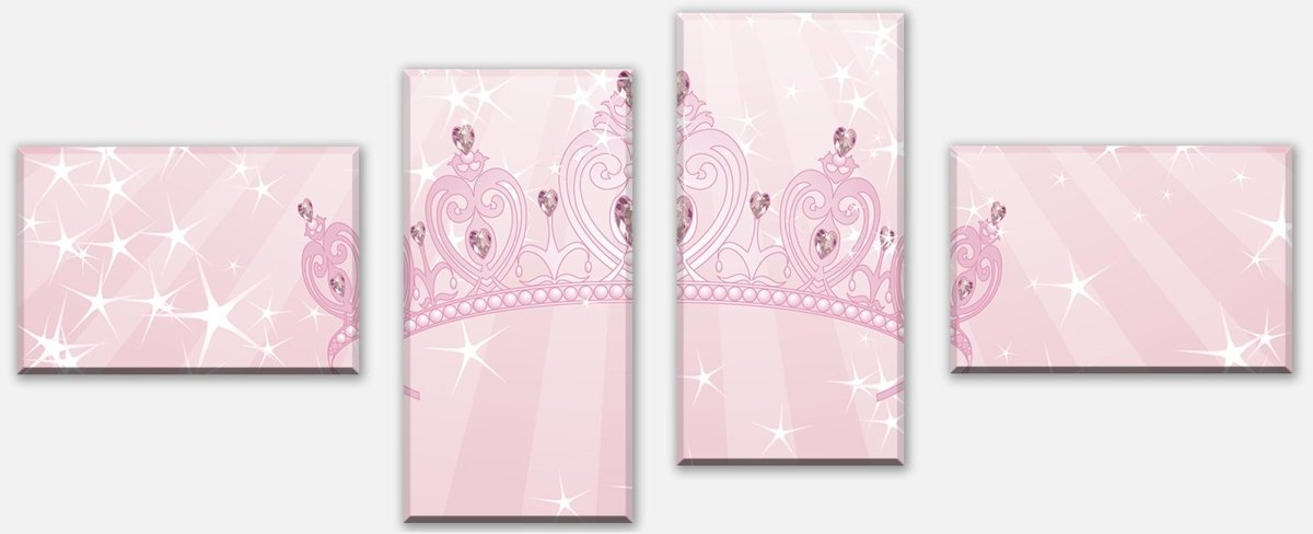 Leinwandbild Mehrteiler Prinzessinnenkrone M0436 Leinwandbild Mehrteiler Prinzessinnenkrone M0436