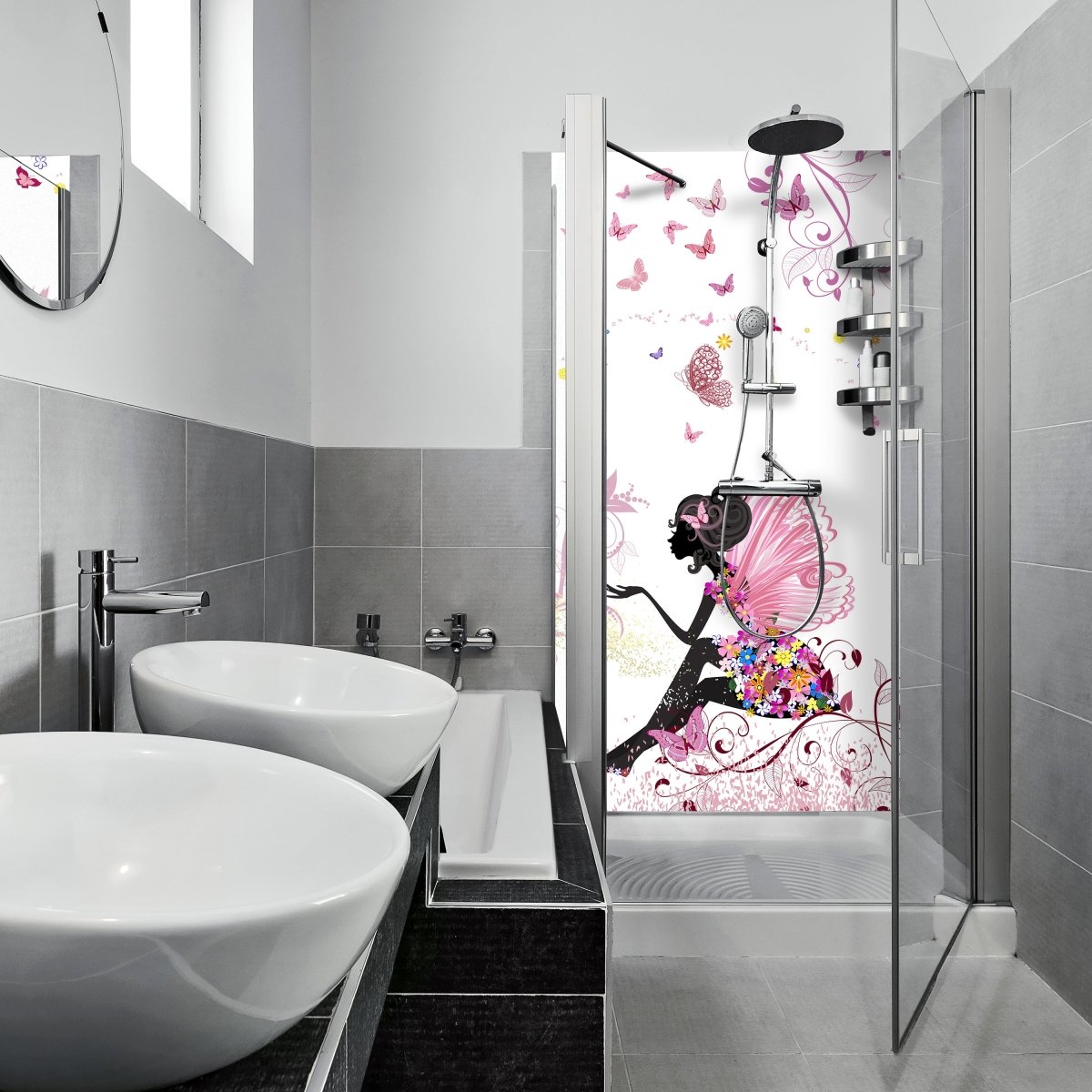 Duschwand Schmetterlingselfe M0438 entdecken - Bild 1 Duschwand Schmetterlingselfe M0438 entdecken - Bild 1