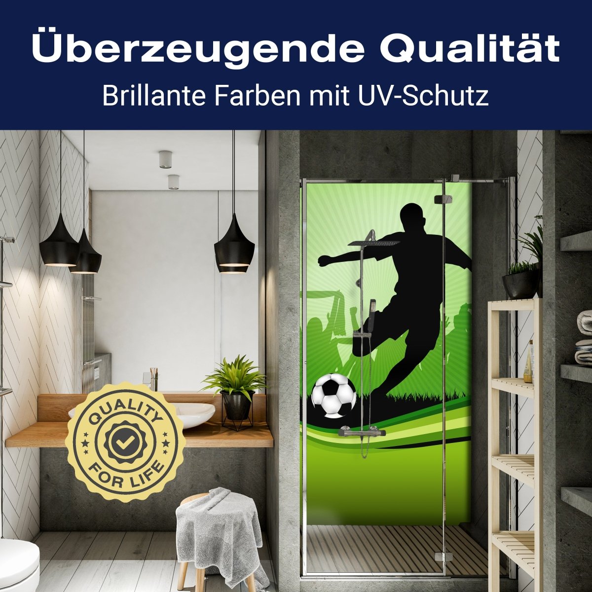 Duschwand Fussball M0439 entdecken - Bild 2 Duschwand Fussball M0439 entdecken - Bild 2