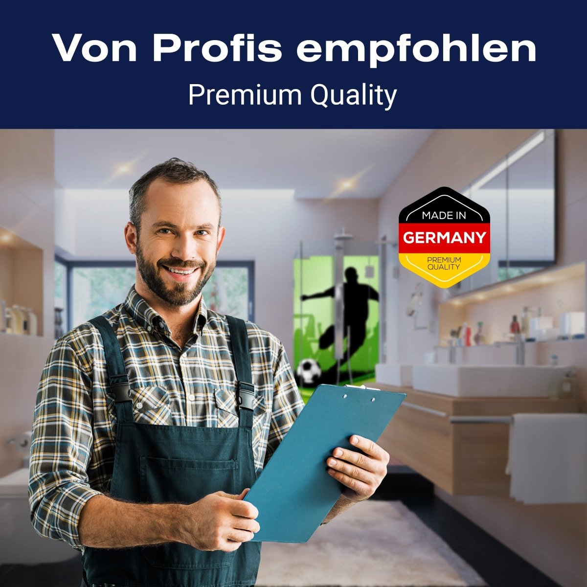 Duschwand Fussball M0439 entdecken - Bild 5 Duschwand Fussball M0439 entdecken - Bild 5