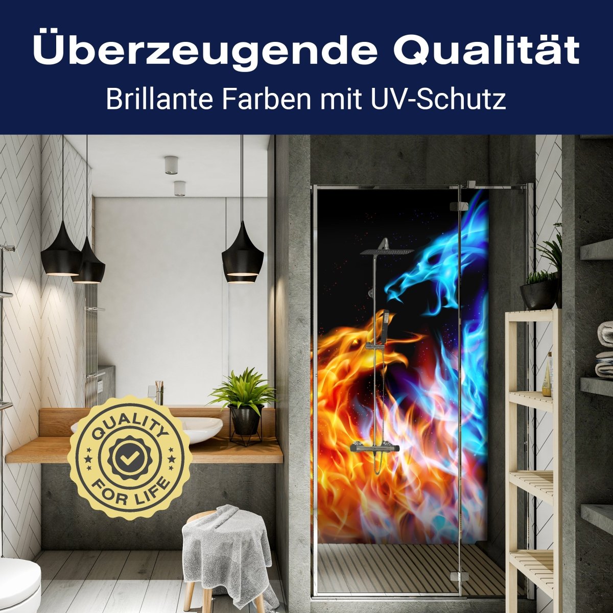 Duschwand Feuerdrachen M0440 entdecken - Bild 2 Duschwand Feuerdrachen M0440 entdecken - Bild 2