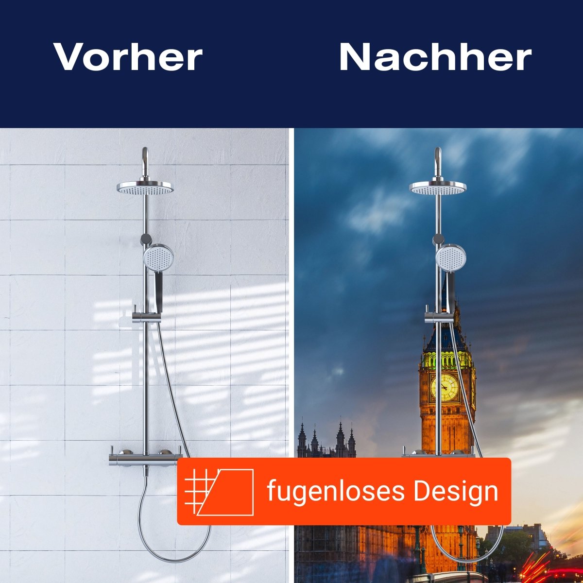 Duschwand Big Ben bei Nacht M0443 entdecken - Bild 9 Duschwand Big Ben bei Nacht M0443 entdecken - Bild 9