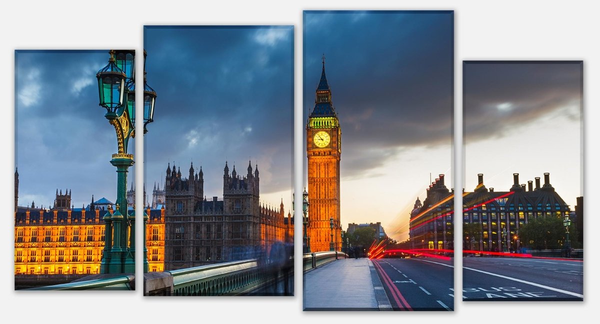 Leinwandbild Mehrteiler Big Ben bei Nacht M0443 Leinwandbild Mehrteiler Big Ben bei Nacht M0443