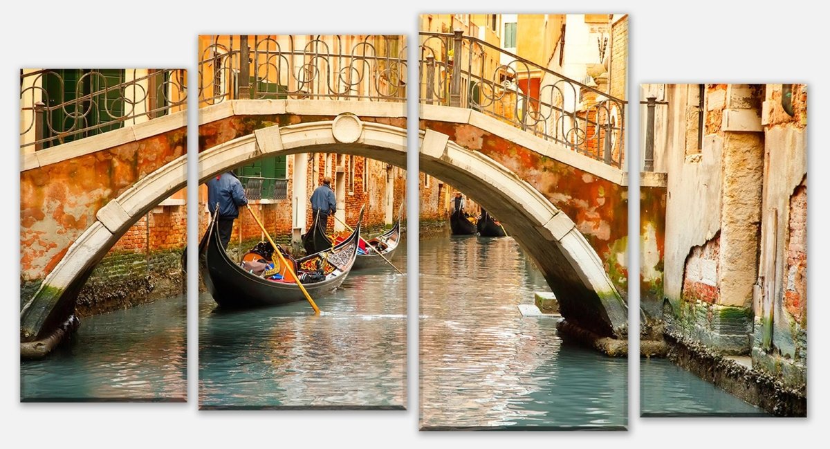 Leinwandbild Mehrteiler Gondeln in Venedig M0446 Leinwandbild Mehrteiler Gondeln in Venedig M0446