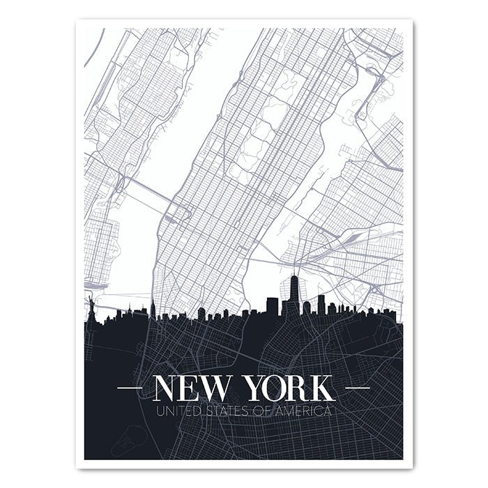 Leinwandbild Stadt Karte, Hochformat M0448 kaufen - Bild 1 Leinwandbild Stadt Karte, Hochformat M0448 kaufen - Bild 1