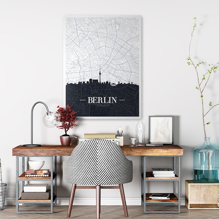 Leinwandbild Stadt Karte, Hochformat M0450 kaufen - Bild 2 Leinwandbild Stadt Karte, Hochformat M0450 kaufen - Bild 2