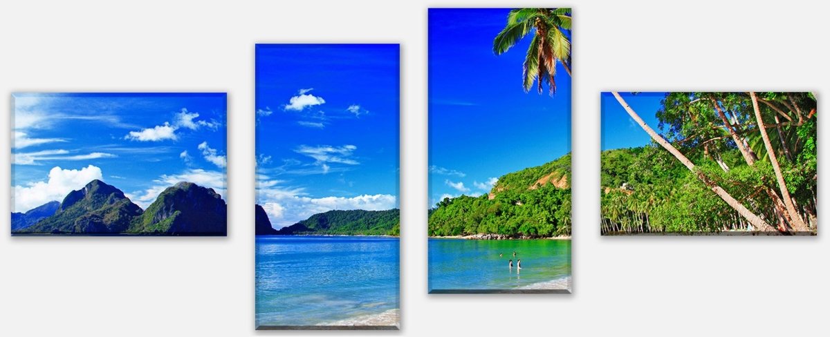 Leinwandbild Mehrteiler Südseestrand M0451 Leinwandbild Mehrteiler Südseestrand M0451