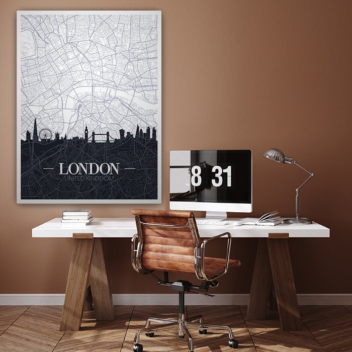 Leinwandbild Stadt Karte, Hochformat M0452 kaufen - Bild 3 Leinwandbild Stadt Karte, Hochformat M0452 kaufen - Bild 3