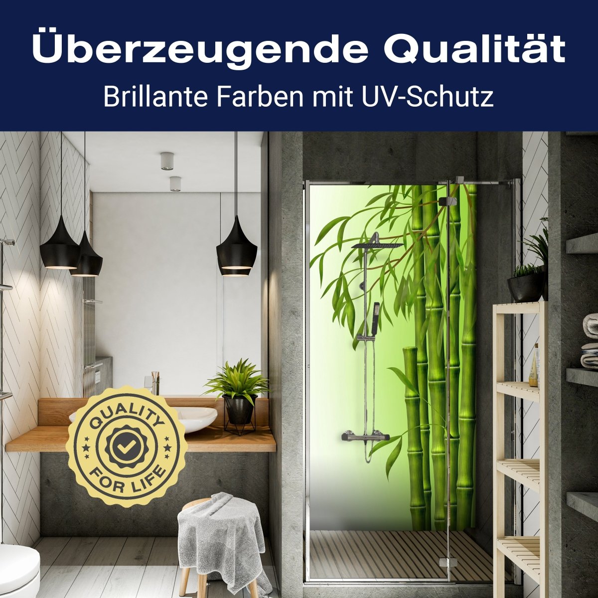Duschwand Bambuszweige M0461 entdecken - Bild 2 Duschwand Bambuszweige M0461 entdecken - Bild 2