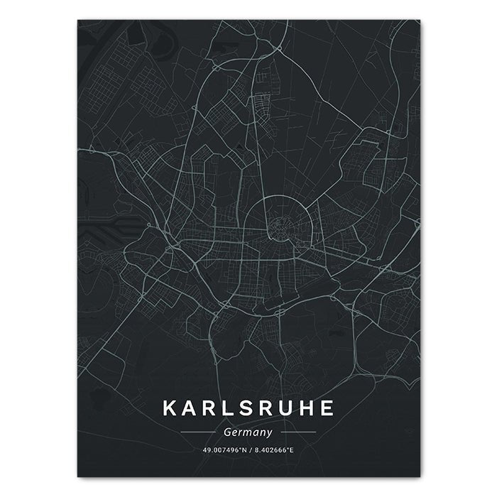 Leinwandbild Stadt Karte, Hochformat M0461 kaufen - Bild 1 Leinwandbild Stadt Karte, Hochformat M0461 kaufen - Bild 1