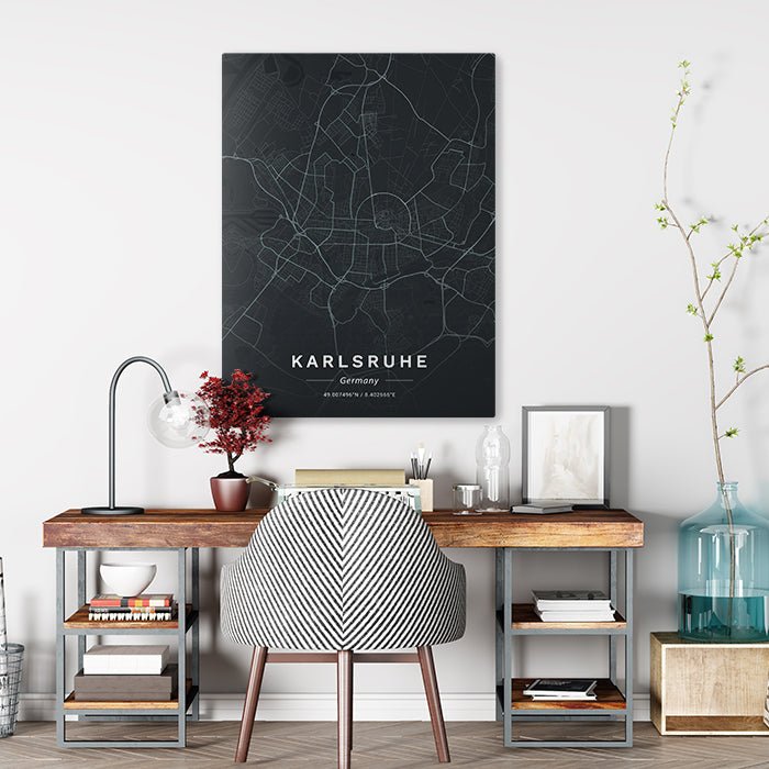 Leinwandbild Stadt Karte, Hochformat M0461 kaufen - Bild 2 Leinwandbild Stadt Karte, Hochformat M0461 kaufen - Bild 2