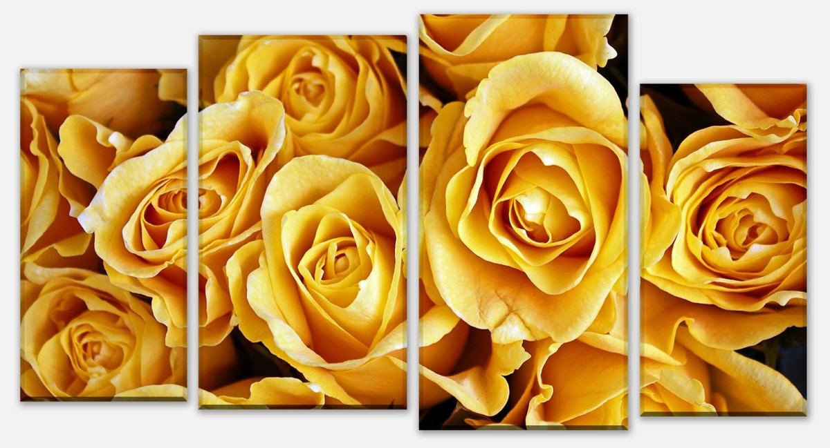 Leinwandbild Mehrteiler Gelbe Rosen M0462 Leinwandbild Mehrteiler Gelbe Rosen M0462