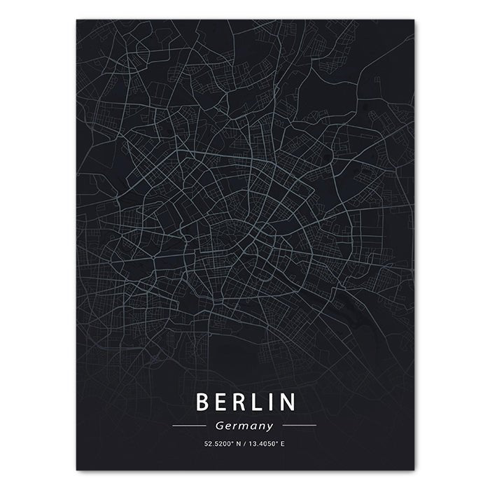 Leinwandbild Stadt Karte, Hochformat M0462 kaufen - Bild 1 Leinwandbild Stadt Karte, Hochformat M0462 kaufen - Bild 1