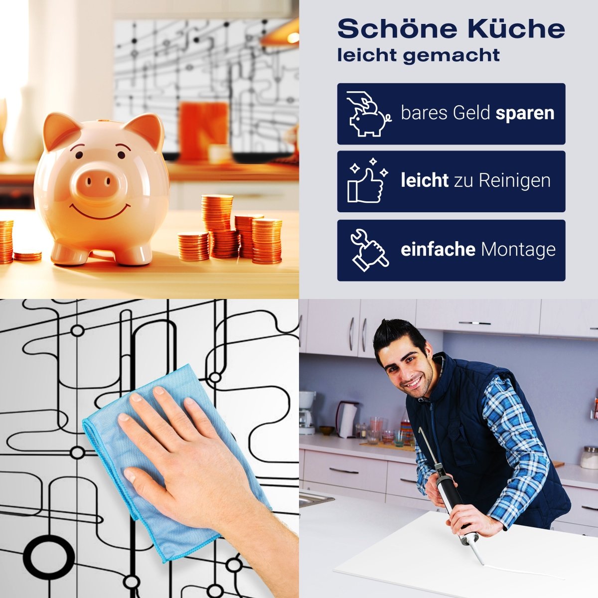 Küchenrückwand Abstrakte Verbindungen M0463 entdecken - Bild 7 Küchenrückwand Abstrakte Verbindungen M0463 entdecken - Bild 7