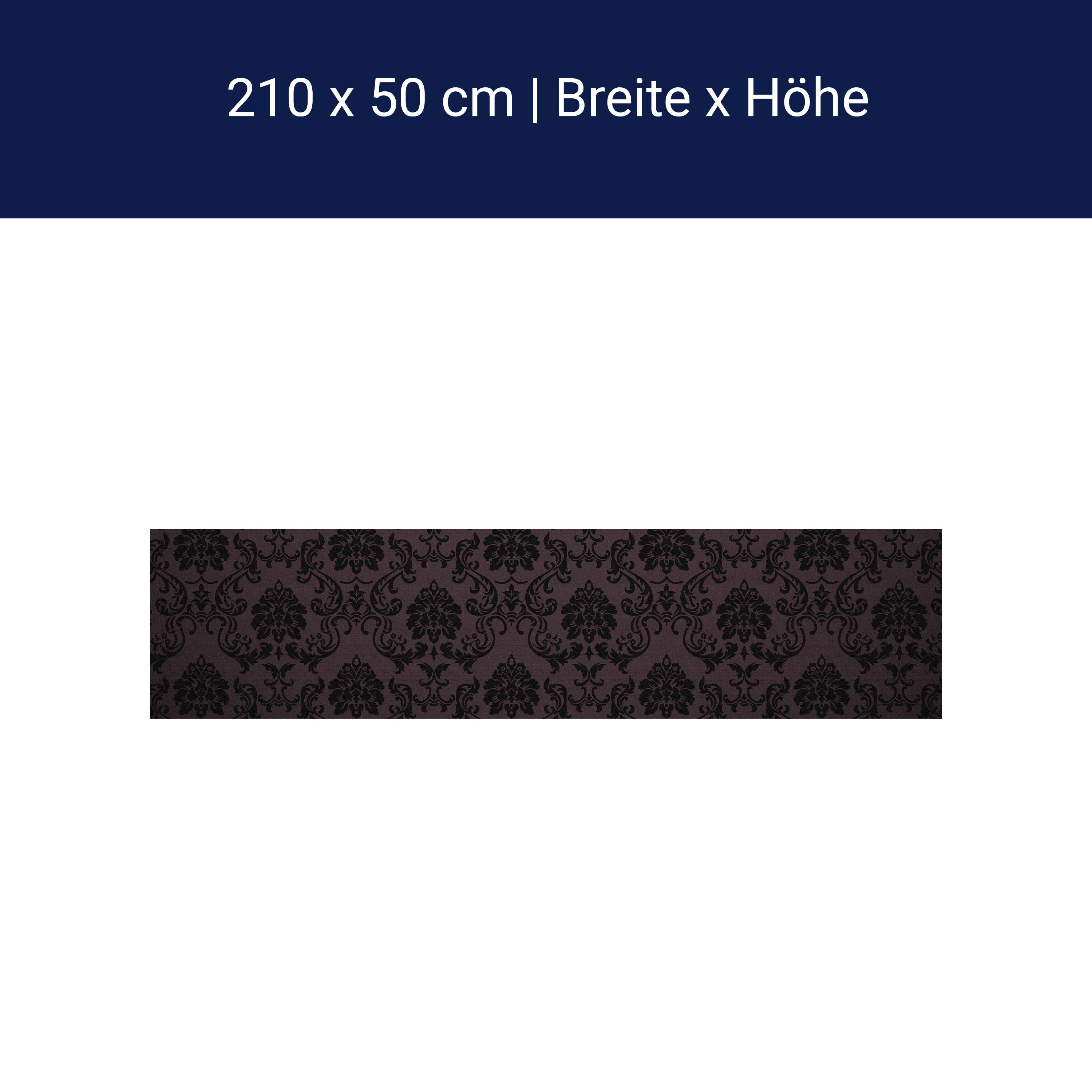 Küchenrückwand Barockmuster Schwarz M0464 Küchenrückwand Barockmuster Schwarz M0464