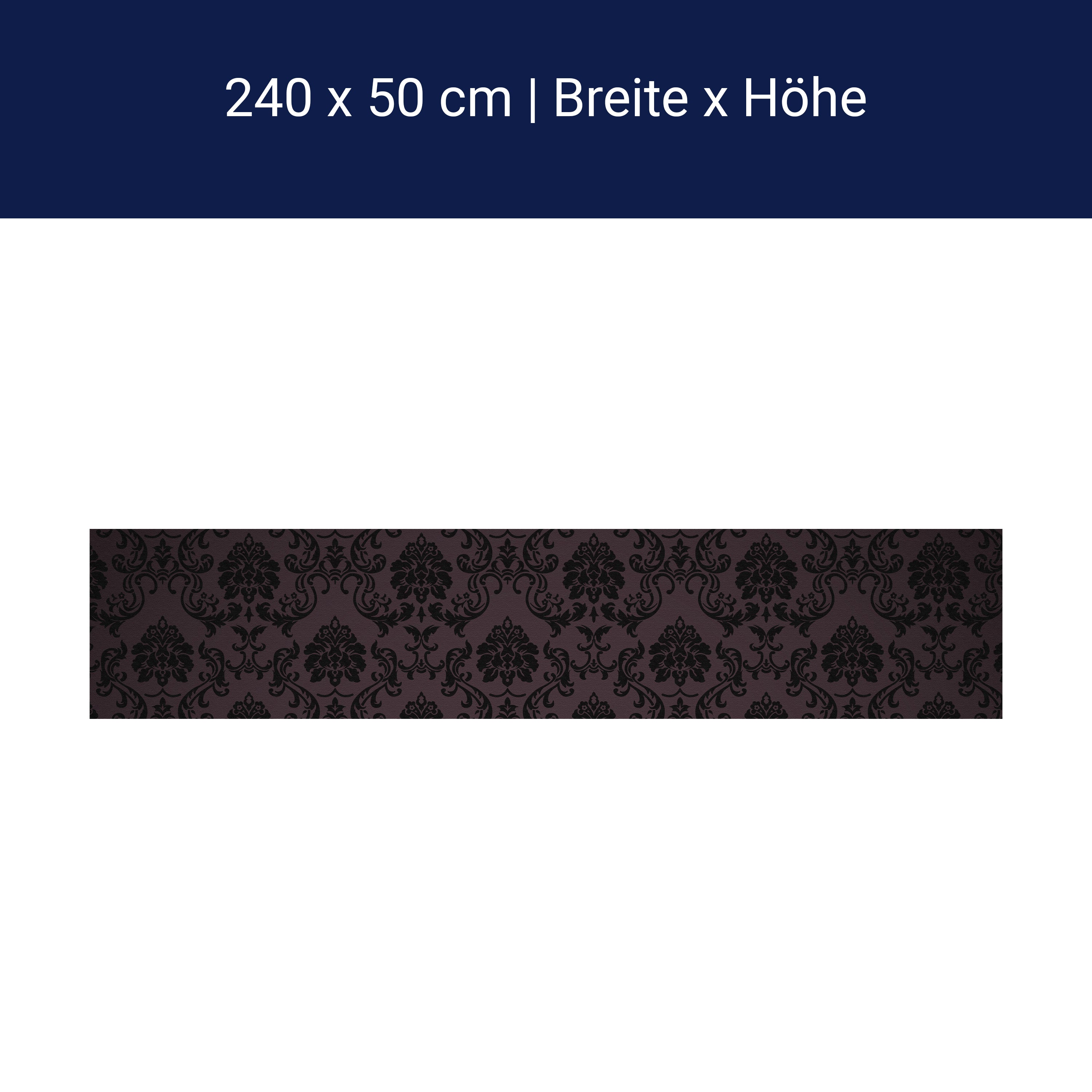 Küchenrückwand Barockmuster Schwarz M0464 Küchenrückwand Barockmuster Schwarz M0464