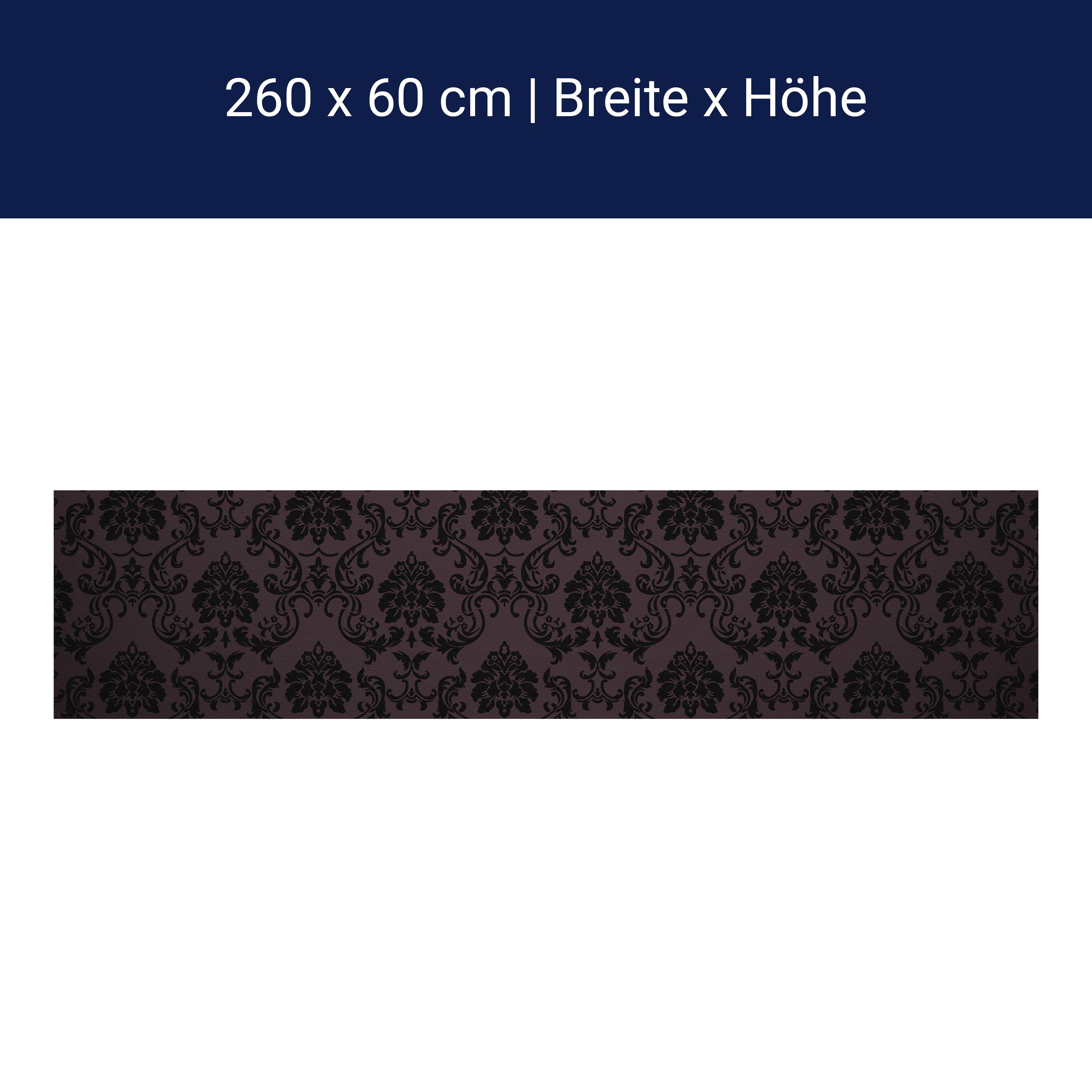 Küchenrückwand Barockmuster Schwarz M0464 Küchenrückwand Barockmuster Schwarz M0464