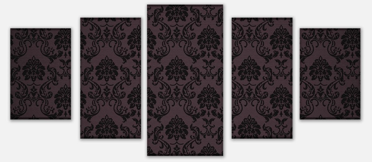 Leinwandbild Mehrteiler Barockmuster Schwarz M0464 entdecken - Bild 1 Leinwandbild Mehrteiler Barockmuster Schwarz M0464 entdecken - Bild 1