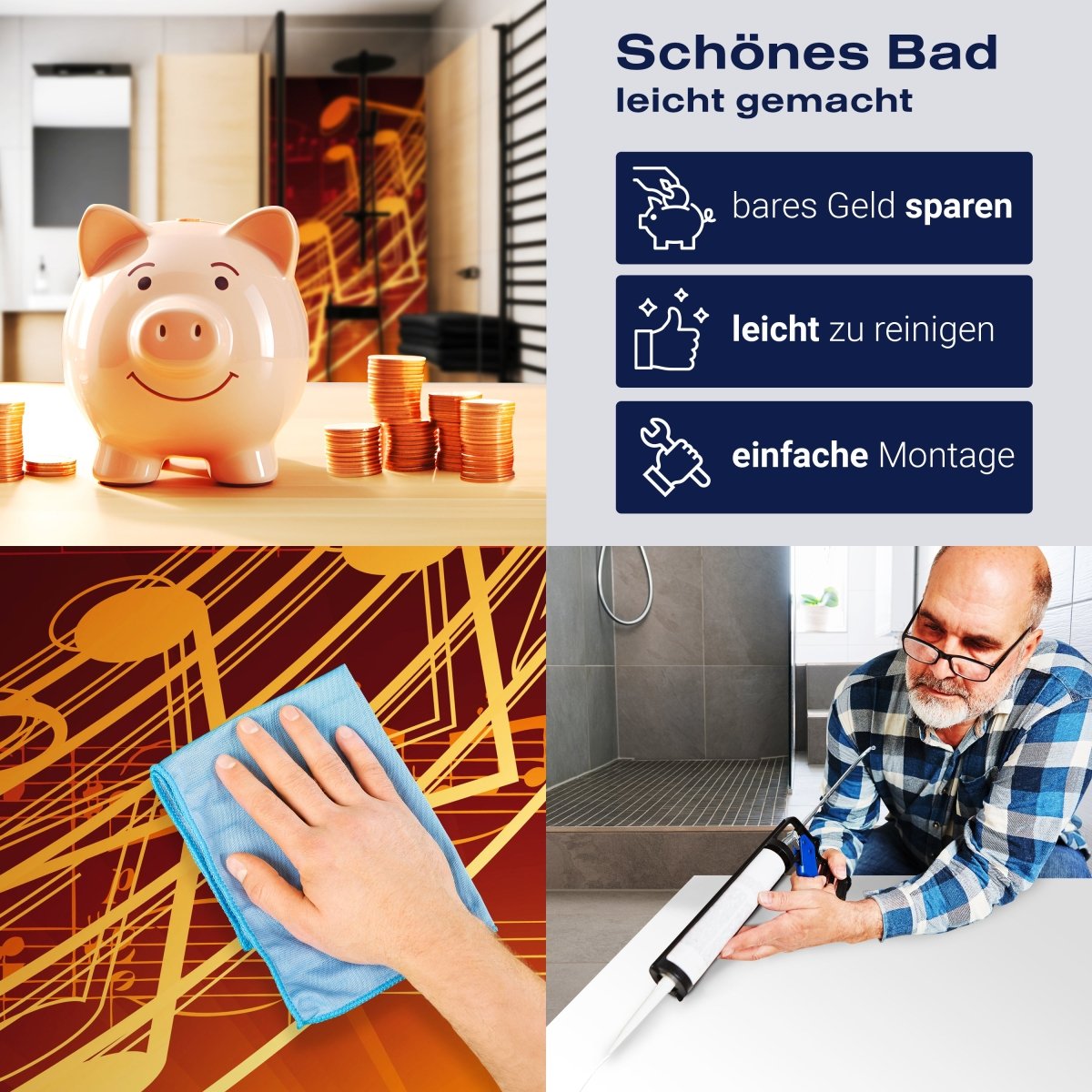 Duschwand Musik M0465 entdecken - Bild 7 Duschwand Musik M0465 entdecken - Bild 7