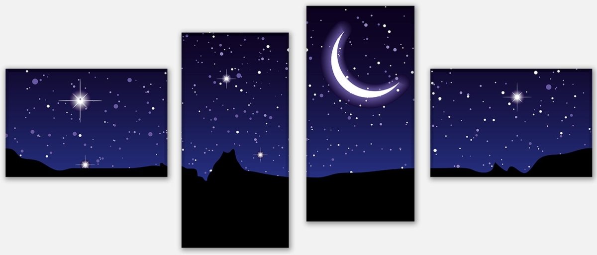 Leinwandbild Mehrteiler Sternennacht M0470 Leinwandbild Mehrteiler Sternennacht M0470