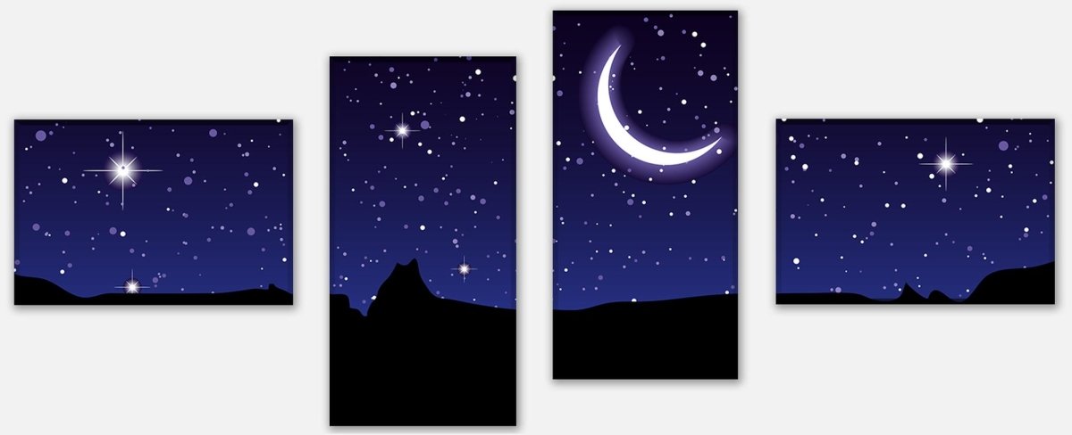 Leinwandbild Mehrteiler Sternennacht M0470 Leinwandbild Mehrteiler Sternennacht M0470