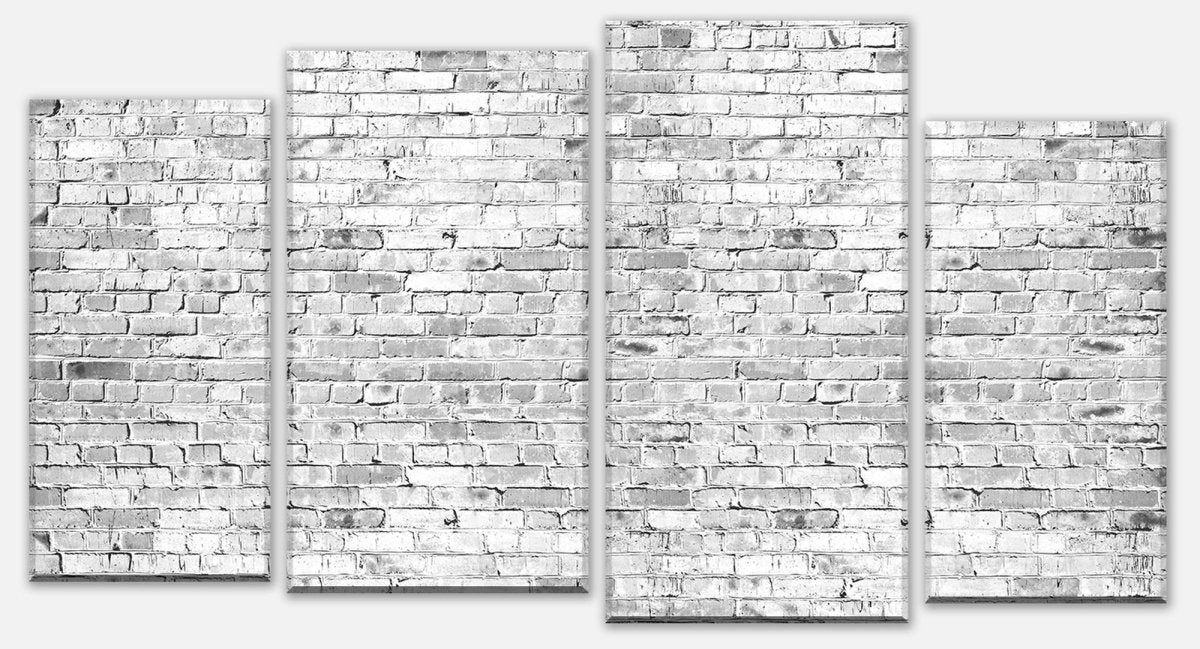 Leinwandbild Mehrteiler Klinkersteine Grau M0471 Leinwandbild Mehrteiler Klinkersteine Grau M0471