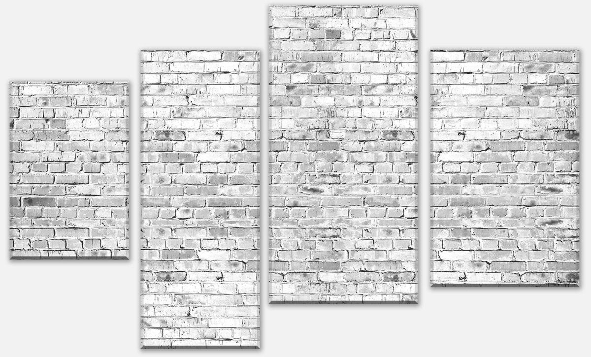 Leinwandbild Mehrteiler Klinkersteine Grau M0471 Leinwandbild Mehrteiler Klinkersteine Grau M0471