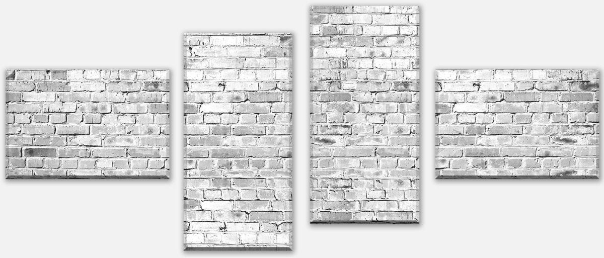 Leinwandbild Mehrteiler Klinkersteine Grau M0471 Leinwandbild Mehrteiler Klinkersteine Grau M0471