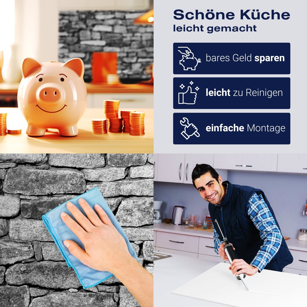 Küchenrückwand Natursteinmauer Grau M0472 entdecken - Bild 7 Küchenrückwand Natursteinmauer Grau M0472 entdecken - Bild 7