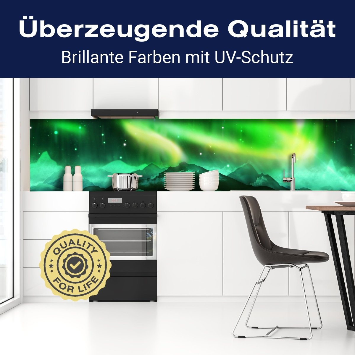 Küchenrückwand Grünes Nordlicht M0475 entdecken - Bild 2 Küchenrückwand Grünes Nordlicht M0475 entdecken - Bild 2