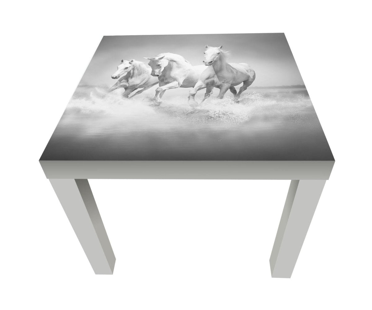 Beistelltisch weiße Traumpferde M0489 entdecken - Bild 1 Beistelltisch weiße Traumpferde M0489 entdecken - Bild 1
