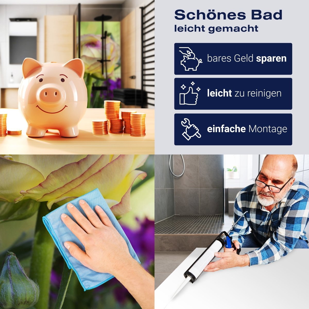 Duschwand Ranunkel M0492 entdecken - Bild 7 Duschwand Ranunkel M0492 entdecken - Bild 7