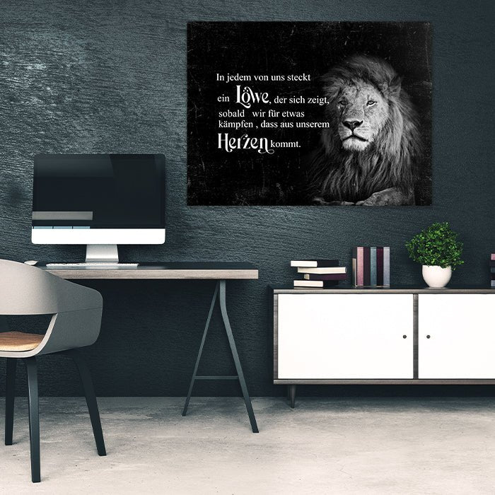 Leinwandbild In jedem steckt ein Löwe Querformat M0492 kaufen - Bild 2 Leinwandbild In jedem steckt ein Löwe Querformat M0492 kaufen - Bild 2