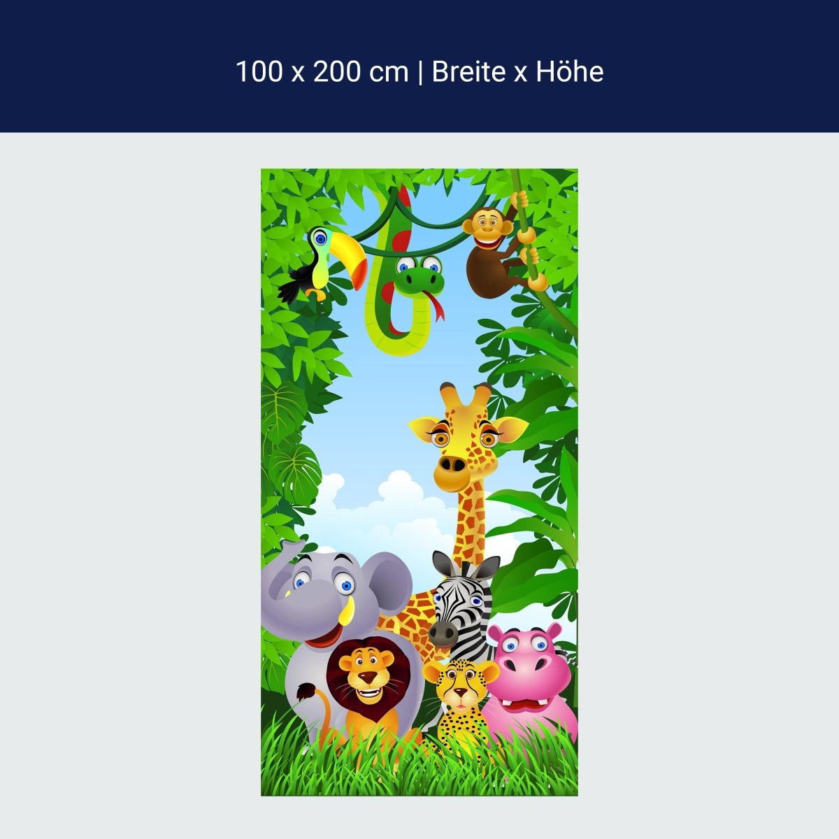Duschwand Dschungelfreunde M0496 Duschwand Dschungelfreunde M0496