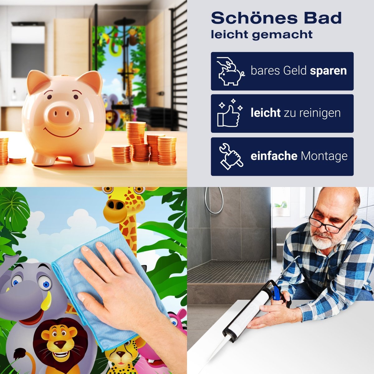 Duschwand Dschungelfreunde M0496 entdecken - Bild 7 Duschwand Dschungelfreunde M0496 entdecken - Bild 7