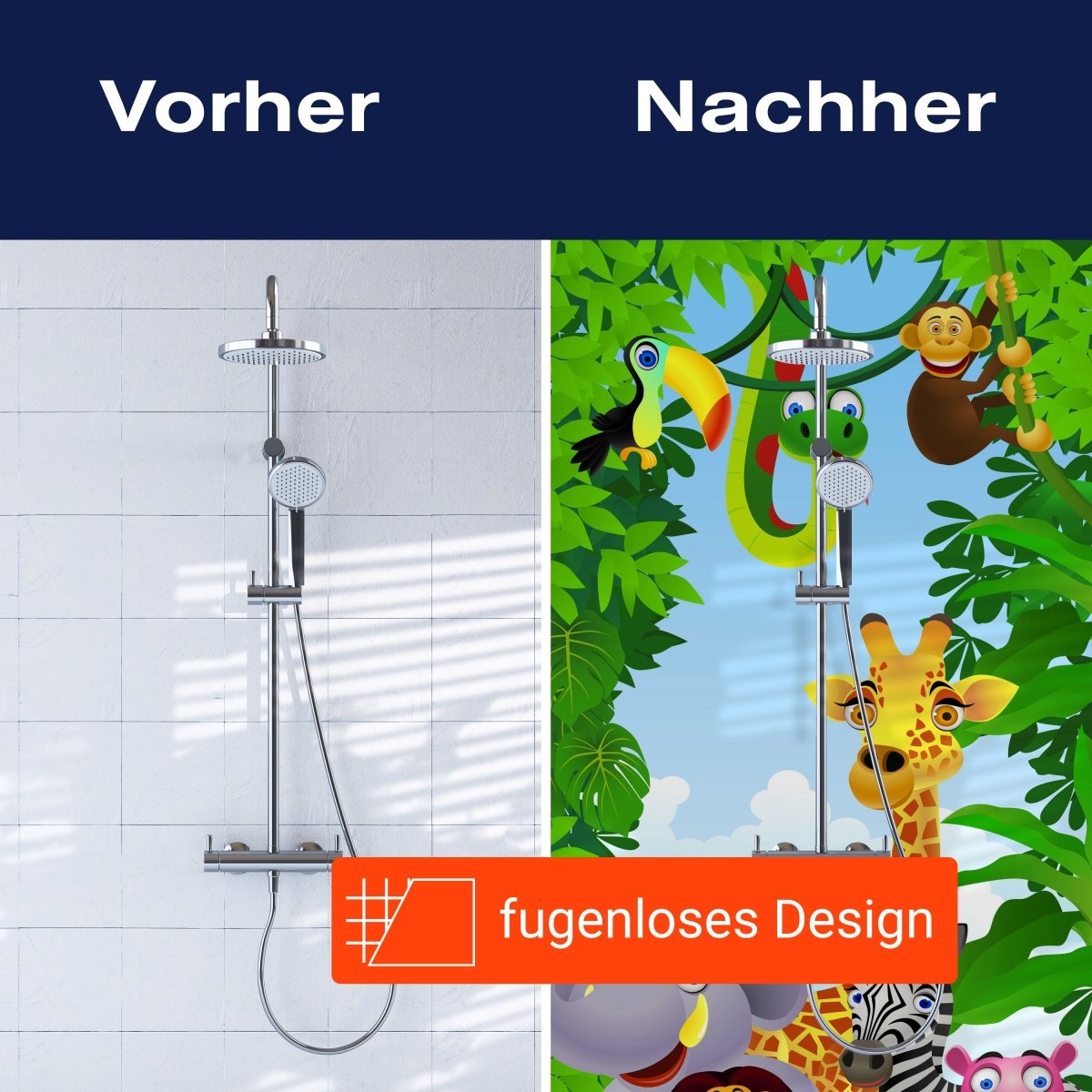 Duschwand Dschungelfreunde M0496 entdecken - Bild 9 Duschwand Dschungelfreunde M0496 entdecken - Bild 9