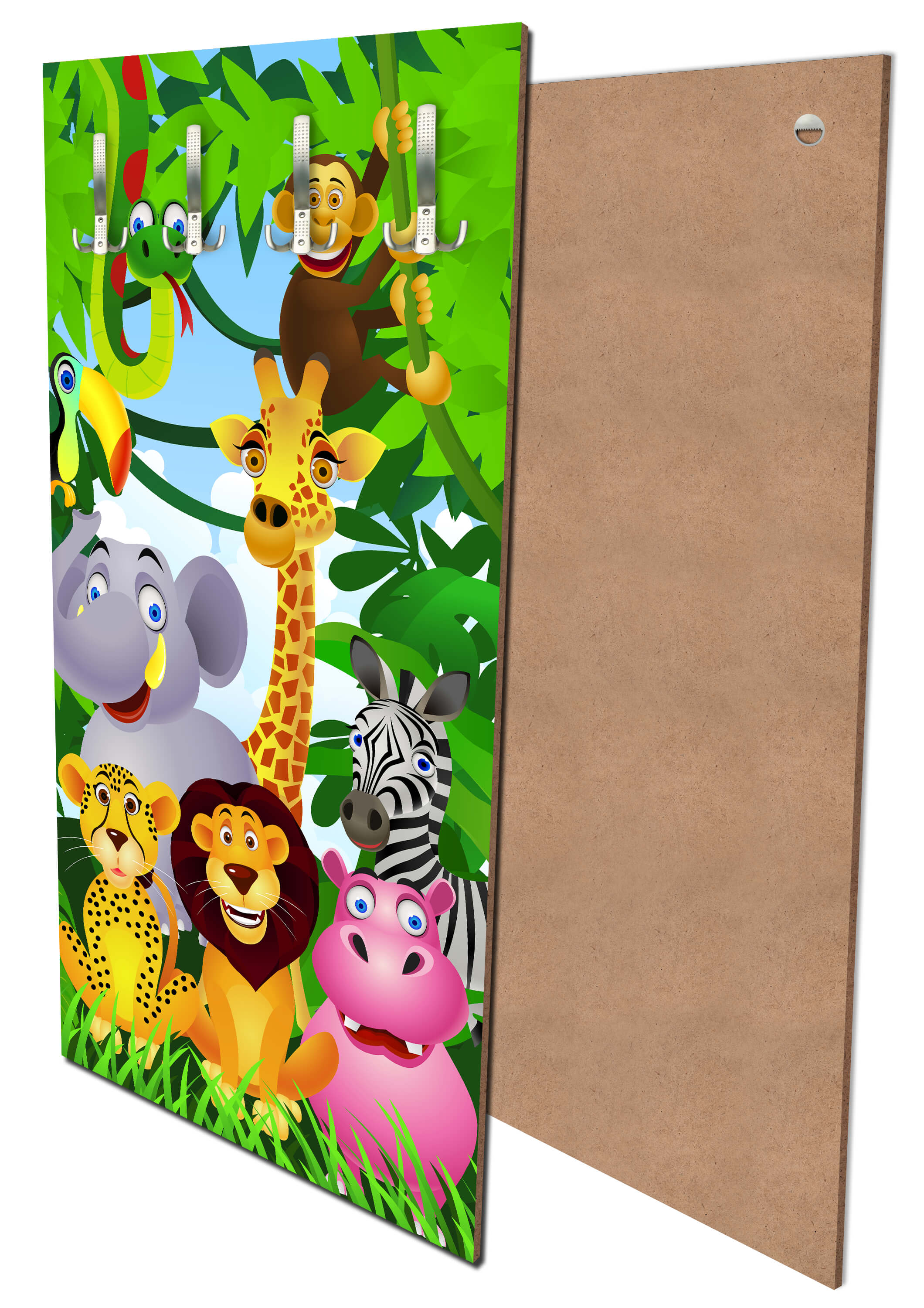 Garderobe Dschungelfreunde M0496 entdecken - Bild 1 Garderobe Dschungelfreunde M0496 entdecken - Bild 1