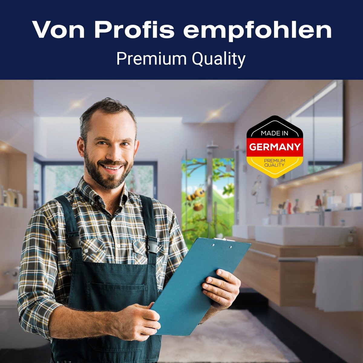 Duschwand Honigbienen M0497 entdecken - Bild 5 Duschwand Honigbienen M0497 entdecken - Bild 5