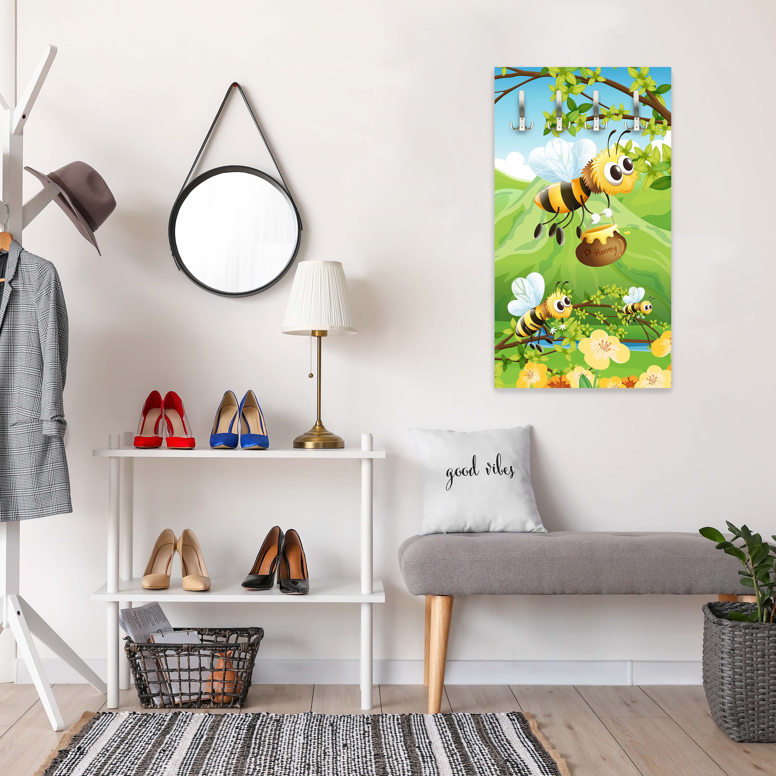 Garderobe Honigbienen M0497 entdecken - Bild 2 Garderobe Honigbienen M0497 entdecken - Bild 2