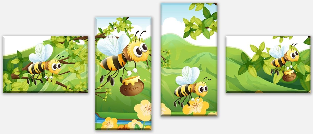 Leinwandbild Mehrteiler Honigbienen M0497 Leinwandbild Mehrteiler Honigbienen M0497