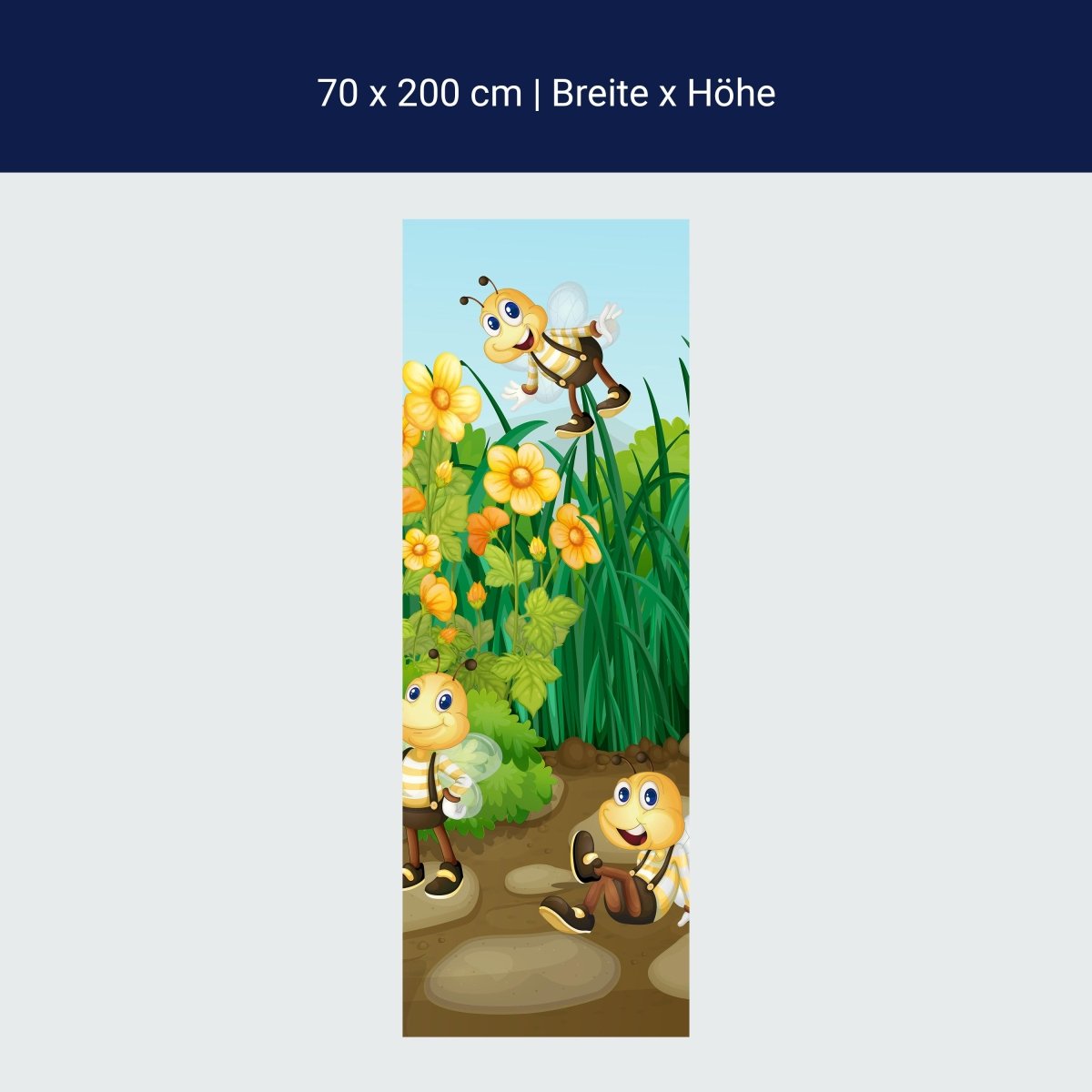 Duschwand Bienen im Garten M0498 Duschwand Bienen im Garten M0498