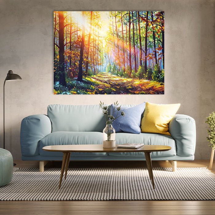 Leinwandbild Malerei Wald Querformat M0498 kaufen - Bild 3 Leinwandbild Malerei Wald Querformat M0498 kaufen - Bild 3