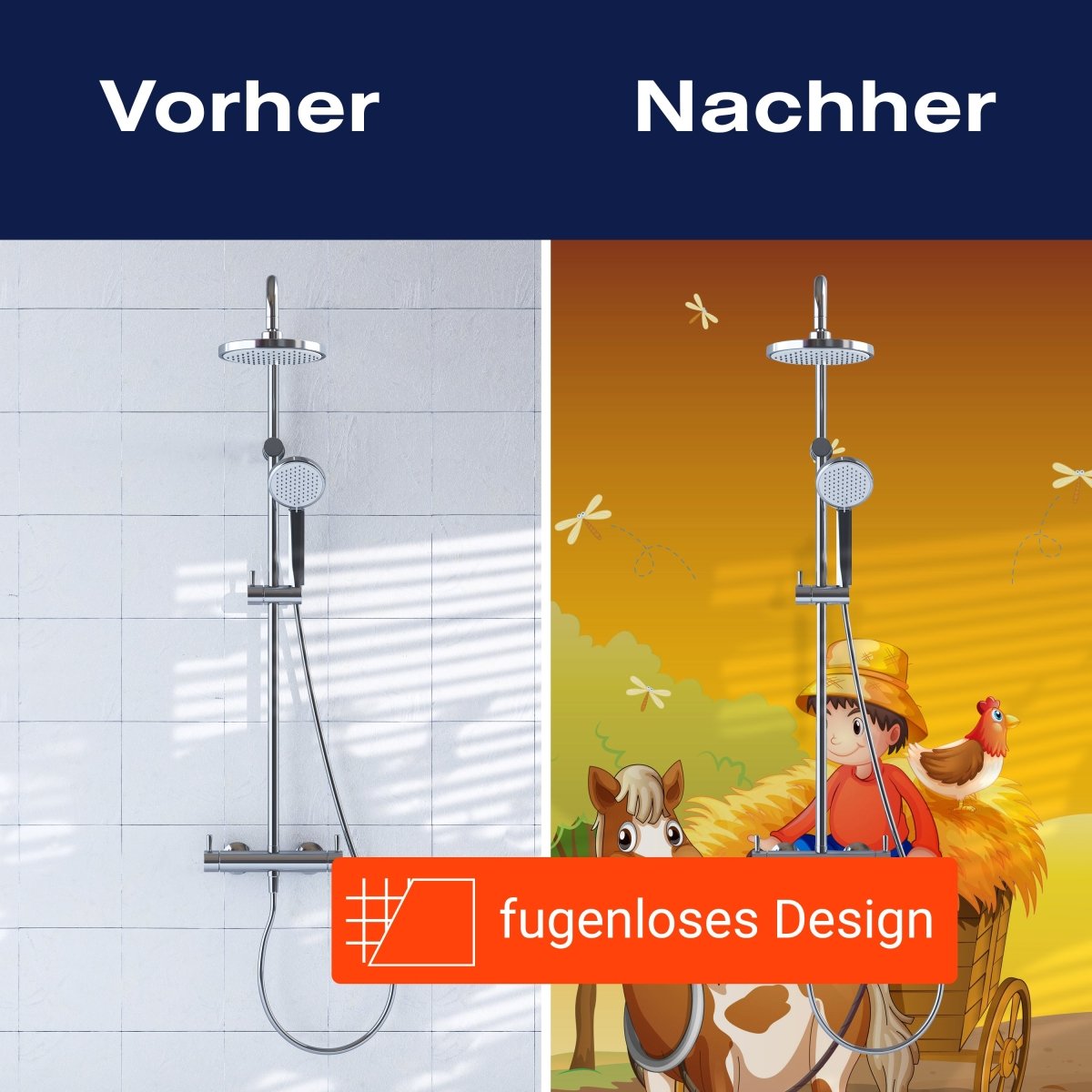 Duschwand Farmer mit Pferdekutsche M0499 entdecken - Bild 9 Duschwand Farmer mit Pferdekutsche M0499 entdecken - Bild 9